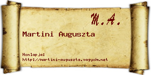Martini Auguszta névjegykártya